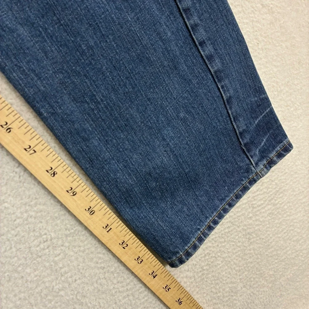 Guess‎ Rebel Straight Jeans Mens 33x34 Blue Faded Whiskered Distressed Denim Y2K